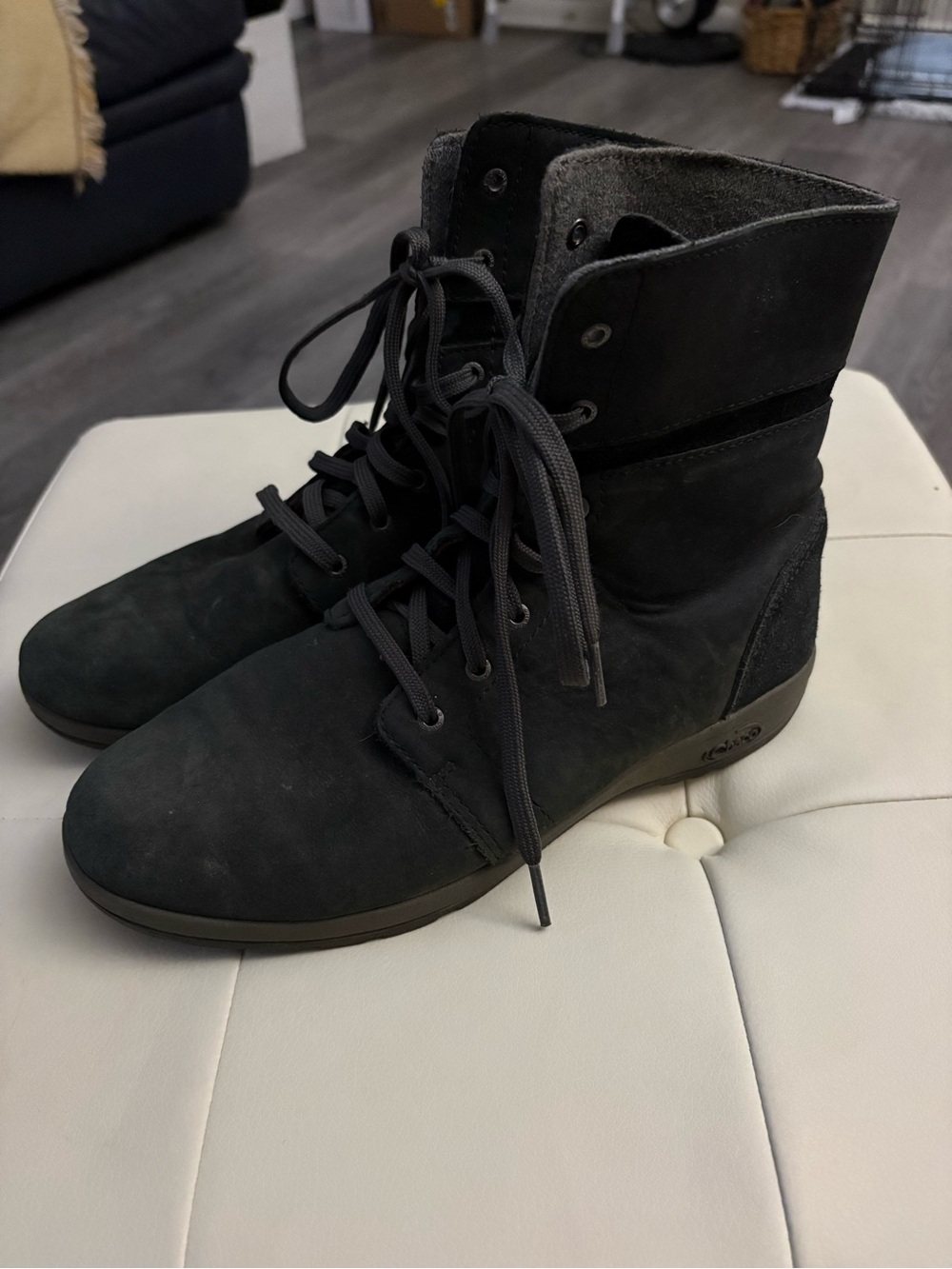 Chaco Women’s Black Suede Lace-Up Ankle Boots